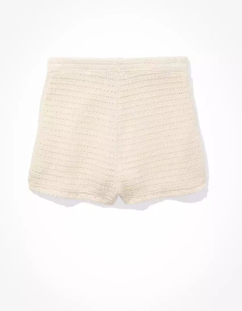 Shorts American Eagle AE Crochet Pull Blanche Femme | PSC-84307376